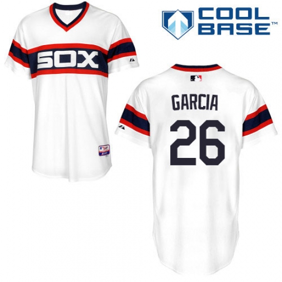 Men's Majestic Chicago White Sox #26 Avisail Garcia Replica White 2013 Alternate Home Cool Base MLB Jersey - Ujersey