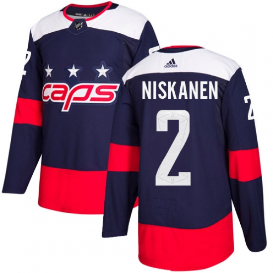 Youth Adidas Washington Capitals #2 Matt Niskanen Authentic Navy Blue 2018 Stadium Series NHL Jersey - Ujersey