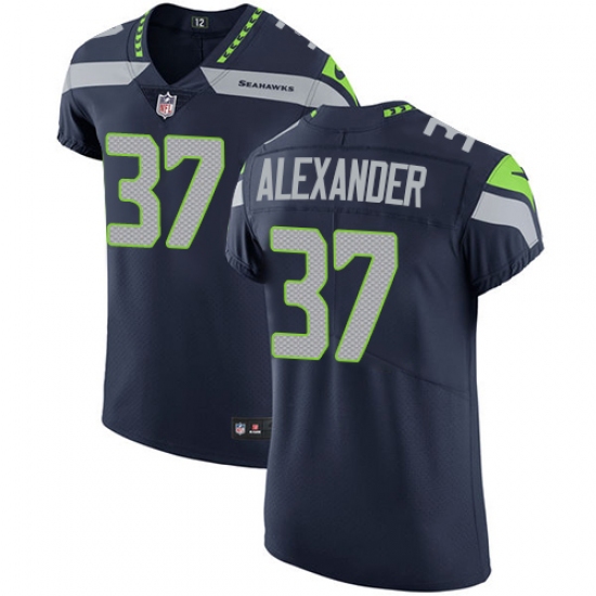 Men's Nike Seattle Seahawks #37 Shaun Alexander Steel Blue Team Color Vapor Untouchable Elite Player NFL Jersey - Ujersey