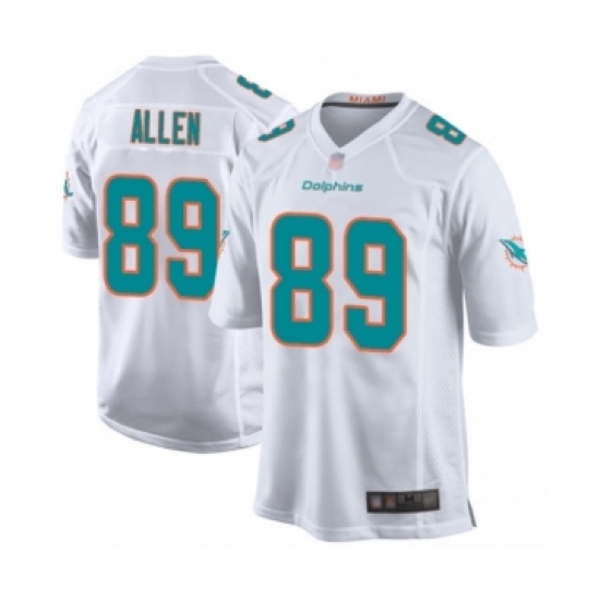 Men's Miami Dolphins #89 Dwayne Allen Game White Football Jersey - Ujersey