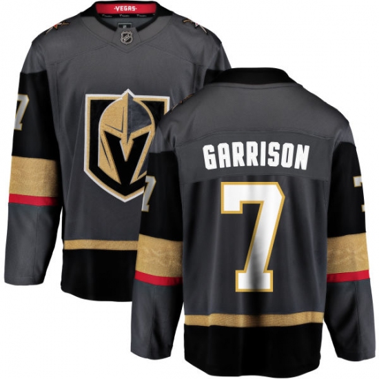 Youth Vegas Golden Knights #7 Jason Garrison Authentic Black Home Fanatics Branded Breakaway NHL Jersey - Ujersey