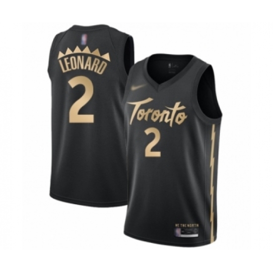 Men's Toronto Raptors #2 Kawhi Leonard Swingman Black Basketball Jersey - 2019 20 City Edition - Ujersey