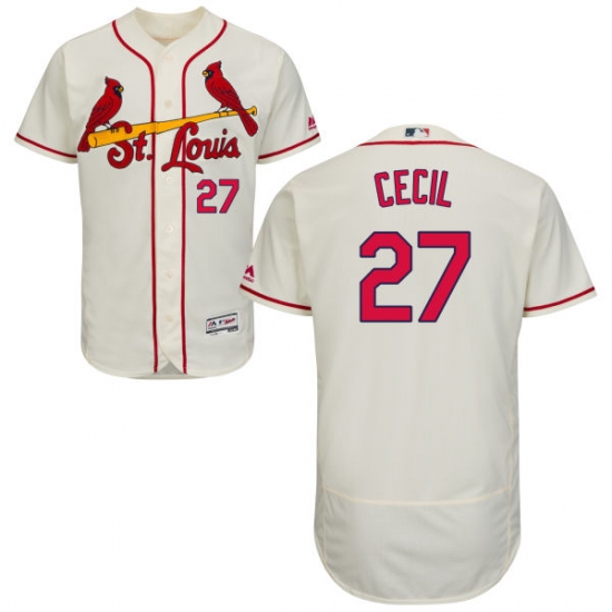 Men's Majestic St. Louis Cardinals #27 Brett Cecil Cream Flexbase Authentic Collection MLB Jersey - Ujersey