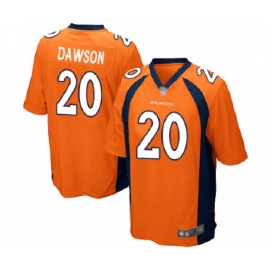 Men's Denver Broncos #20 Duke Dawson Game Orange Team Color Football Jersey - Ujersey