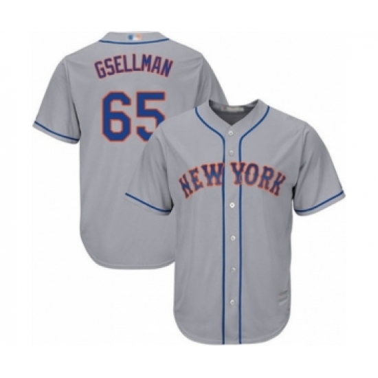 Youth New York Mets #65 Robert Gsellman Authentic Grey Road Cool Base Baseball Player Jersey - Ujersey