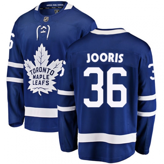 Men's Toronto Maple Leafs #36 Josh Jooris Authentic Royal Blue Home Fanatics Branded Breakaway NHL Jersey - Ujersey