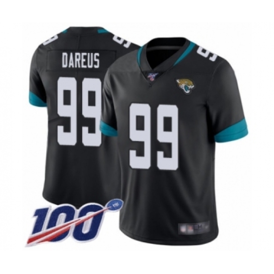 Men's Jacksonville Jaguars #99 Marcell Dareus Black Team Color Vapor Untouchable Limited Player 100th Season Football Jersey - Ujersey