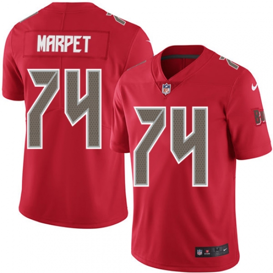 Youth Nike Tampa Bay Buccaneers #74 Ali Marpet Limited Red Rush Vapor Untouchable NFL Jersey - Ujersey
