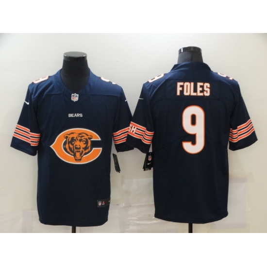 Men's Chicago Bears #9 Nick Foles Nike Navy Vapor Limited Jersey