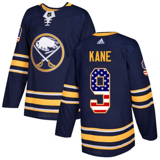 Men's Adidas Buffalo Sabres #9 Evander Kane Authentic Navy Blue USA Flag Fashion NHL Jersey - Ujersey