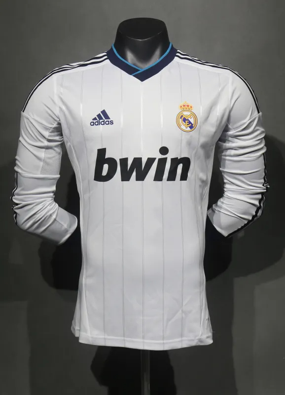Real Madrid Retro Jersey Home Long Sleeve Soccer Shirt 2012/13 - U-jersey