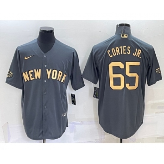 Men's New York Yankees #65 Nestor Cortes Jr Grey 2022 All Star Stitched Cool Base Nike Jersey - Ujersey