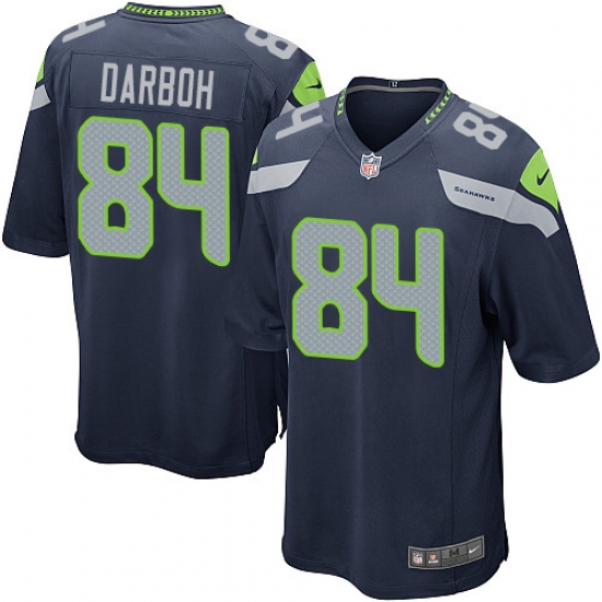 Men's Nike Seattle Seahawks #84 Amara Darboh Game Steel Blue Team Color NFL Jersey - Ujersey
