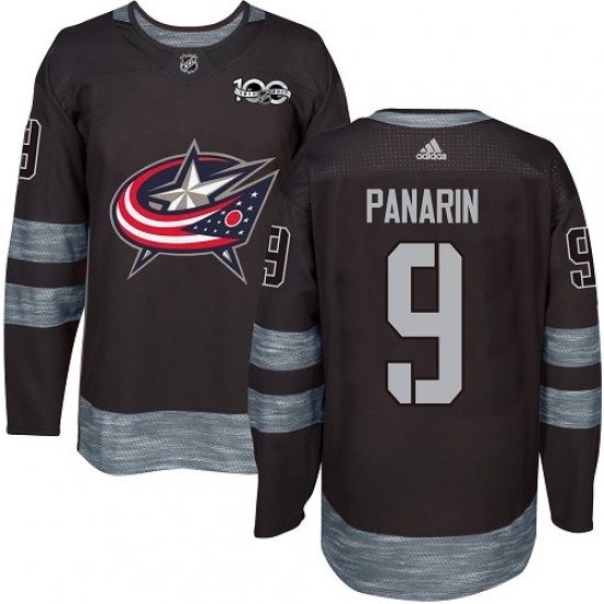 Men's Adidas Columbus Blue Jackets #9 Artemi Panarin Premier Black 1917-2017 100th Anniversary NHL Jersey - Ujersey