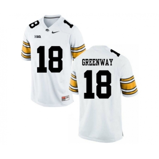 Iowa Hawkeyes 18 Chad Greenway WhiteBlack College Football Jersey - Ujersey