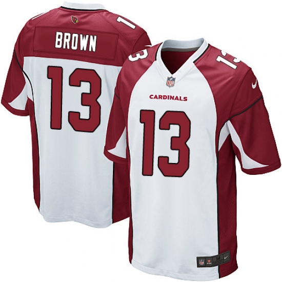 Men's Nike Arizona Cardinals #13 Jaron Brown Game White NFL Jersey - Ujersey