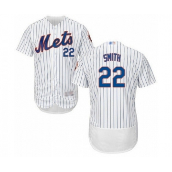 Men's New York Mets #22 Dominic Smith White Home Flex Base Authentic Collection Baseball Player Jersey - Ujersey