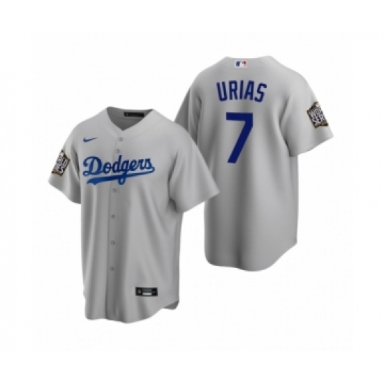 Men's Los Angeles Dodgers #7 Julio Urias Gray 2020 World Series Replica Jersey - Ujersey
