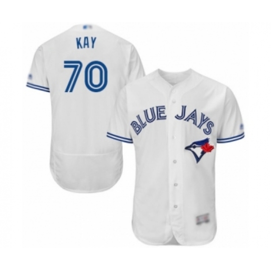 Men's Toronto Blue Jays #70 Anthony Kay White Home Flex Base Authentic Collection Baseball Player Jersey - Ujersey