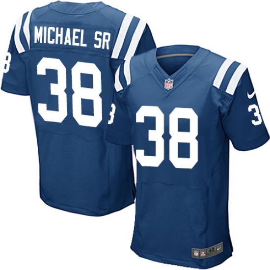 Men's Nike Indianapolis Colts #38 Christine Michael Sr Elite Royal Blue Team Color NFL Jersey