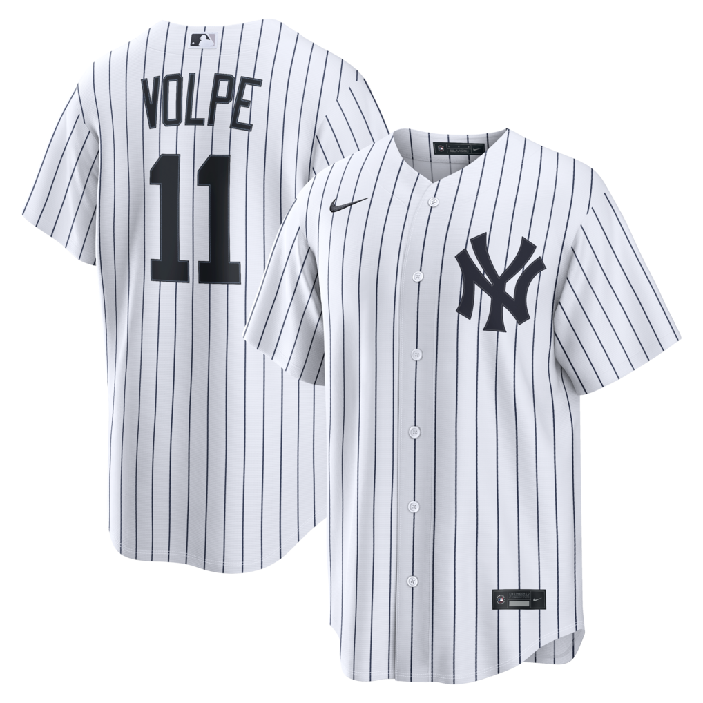 Men's New York Yankees Anthony Volpe Nike White Home Replica Jersey - Ujersey