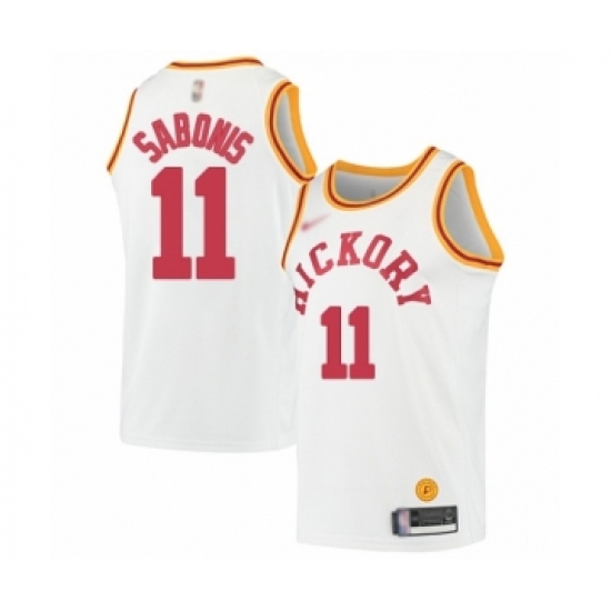 Youth Indiana Pacers #11 Domantas Sabonis Swingman White Hardwood Classics Basketball Jersey - Ujersey