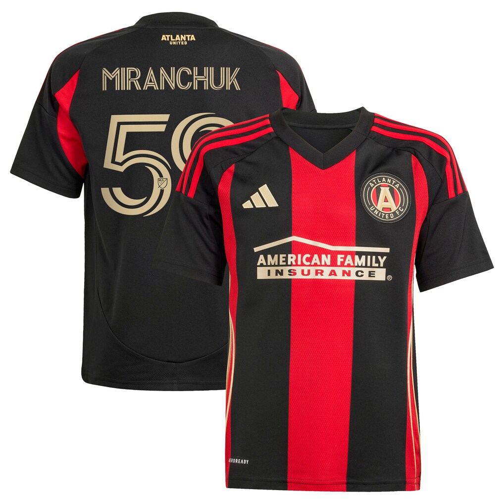 Youth Atlanta United FC Aleksei Miranchuk adidas Black 2025 The Connector Replica Player Jersey - Ujersey