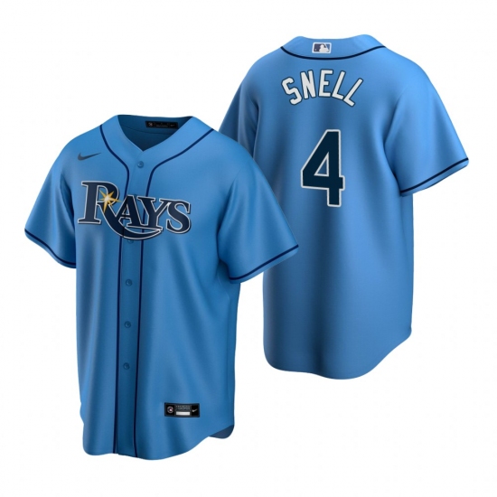 Men's Nike Tampa Bay Rays #4 Blake Snell Light Blue Alternate Stitched Baseball Jersey - Ujersey