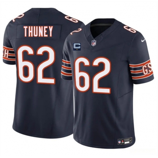 Men's Chicago Bears #62 Joe Thuney Navy 2025 F.U.S.E. With 1-Star C Vapor Untouchable Limited Stitched Football Jersey - Ujersey