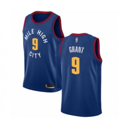 Women's Denver Nuggets #9 Jerami Grant Authentic Blue Alternate Basketball Jersey Statement Edition - Ujersey