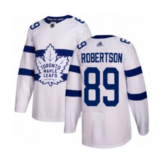 Youth Toronto Maple Leafs #89 Nicholas Robertson Authentic White 2018 Stadium Series Hockey Jersey - Ujersey