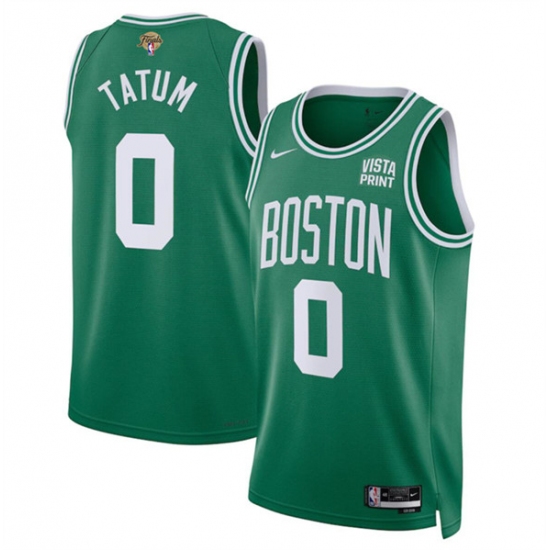 Men's Boston Celtics #0 Jayson Tatum Kelly Green 2024 Finals Icon Edition Stitched Basketball Jersey - Ujersey