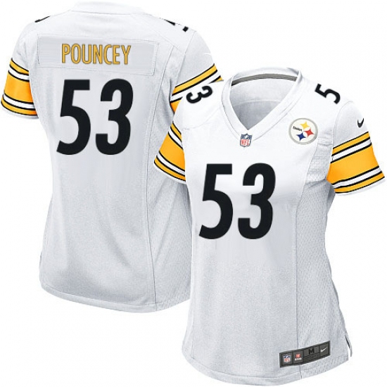 Women's Nike Pittsburgh Steelers #53 Maurkice Pouncey Game White NFL Jersey - Ujersey