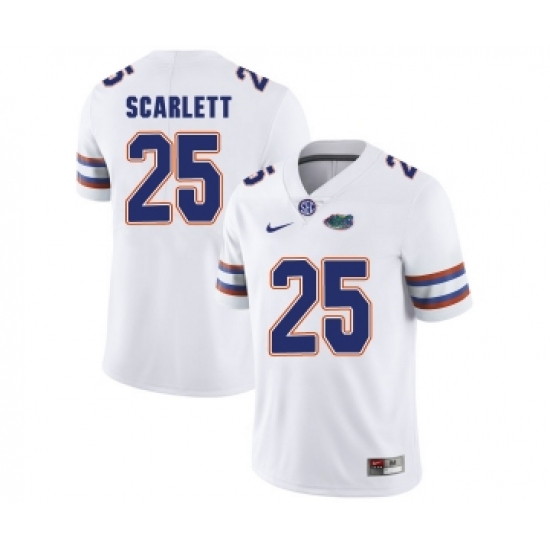 Florida Gators 25 Jordan Scarlett White College Football Jersey - Ujersey