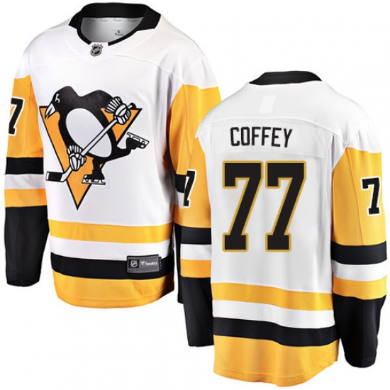 Men's Pittsburgh Penguins #77 Paul Coffey Fanatics Branded White Away Breakaway NHL Jersey - Ujersey