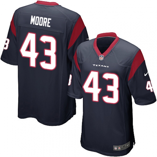 Men's Nike Houston Texans #43 Corey Moore Game Navy Blue Team Color NFL Jersey - Ujersey