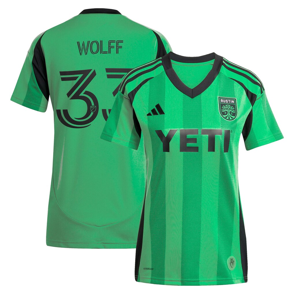 Women's Austin FC Owen Wolff adidas Green 2025 The Heartbeat Kit Replica Jersey - Ujersey