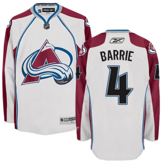 Men's Reebok Colorado Avalanche #4 Tyson Barrie Authentic White Away NHL Jersey - Ujersey