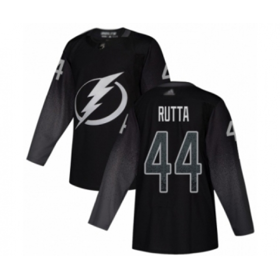 Men's Tampa Bay Lightning #44 Jan Rutta Authentic Black Alternate Hockey Jersey - Ujersey