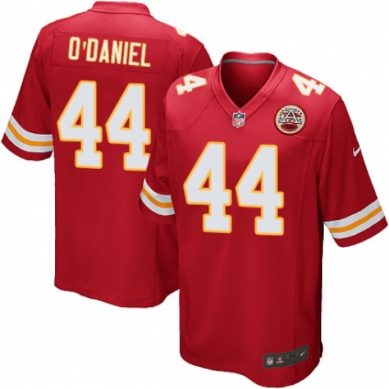 Men's Nike Kansas City Chiefs #44 Dorian O'Daniel Game Red Team Color NFL Jersey - Ujersey