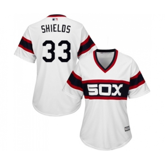 Women's Majestic Chicago White Sox #33 James Shields Replica White 2013 Alternate Home Cool Base MLB Jerseys - Ujersey