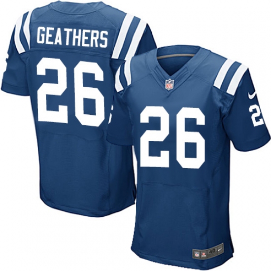 Men's Nike Indianapolis Colts #26 Clayton Geathers Elite Royal Blue Team Color NFL Jersey - Ujersey