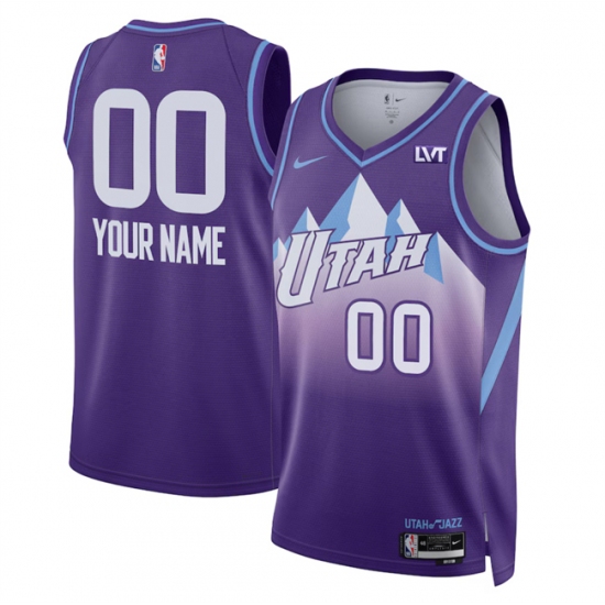 Men's Utah Jazz Active Player Custom Purple 2024-25 City Edition Stitched Basketball Jersey - Ujersey
