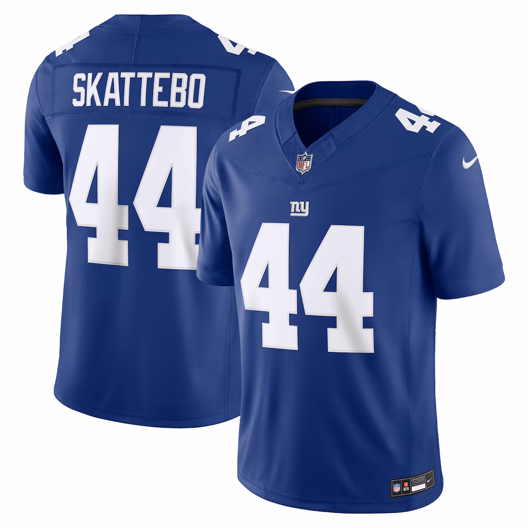 Men's New York Giants Cam Skattebo Nike Royal Team Vapor F.U.S.E. Stitched Limited Jersey - Ujersey