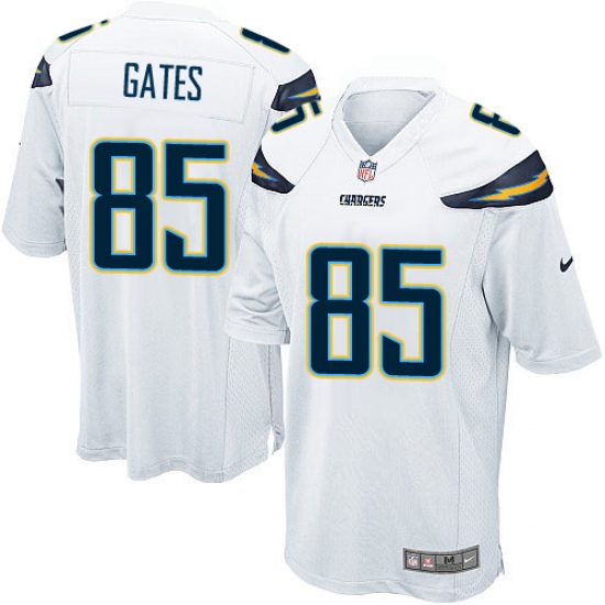 Men's Nike Los Angeles Chargers #85 Antonio Gates Game White NFL Jersey - Ujersey