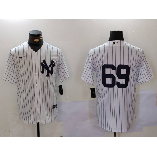 Men's New York Yankees #69 Manny Fresh White Cool Base Stitched Baseball Jersey - Ujersey