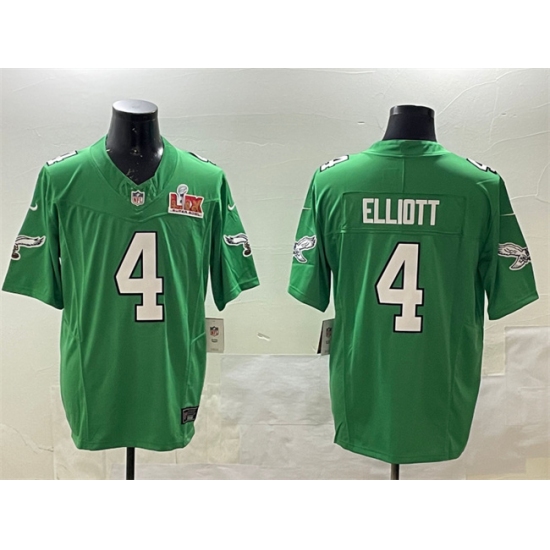 Men's Philadelphia Eagles #4 Jake Elliott Green 2025 Super Bowl LIX F.U.S.E. Throwback Vapor Untouchable Limited Stitched Football Jersey