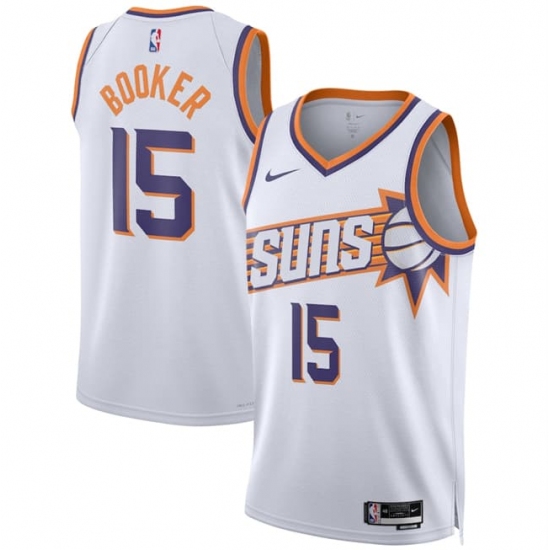 Men's Phoenix Suns #15 Devin Booker White 2026 Association Edition Stitched Basketball Jersey - Ujersey
