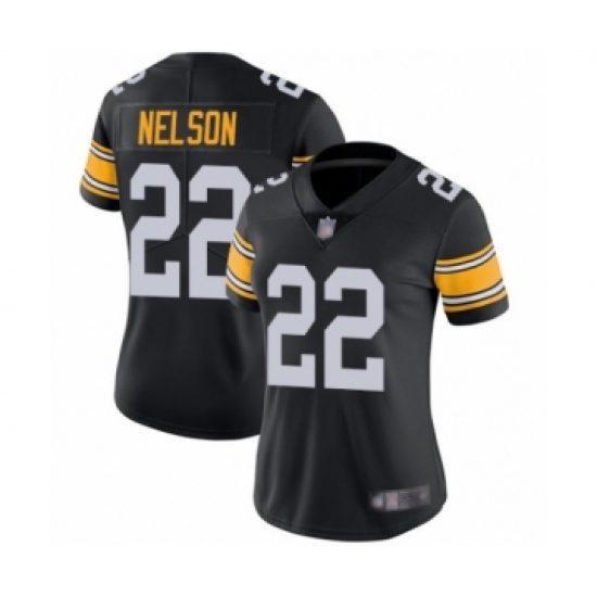 Women's Pittsburgh Steelers #22 Steven Nelson Black Alternate Vapor Untouchable Limited Player Football Jersey - Ujersey