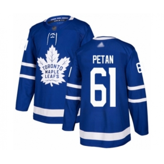 Youth Toronto Maple Leafs #61 Nic Petan Authentic Royal Blue Home Hockey Jersey - Ujersey
